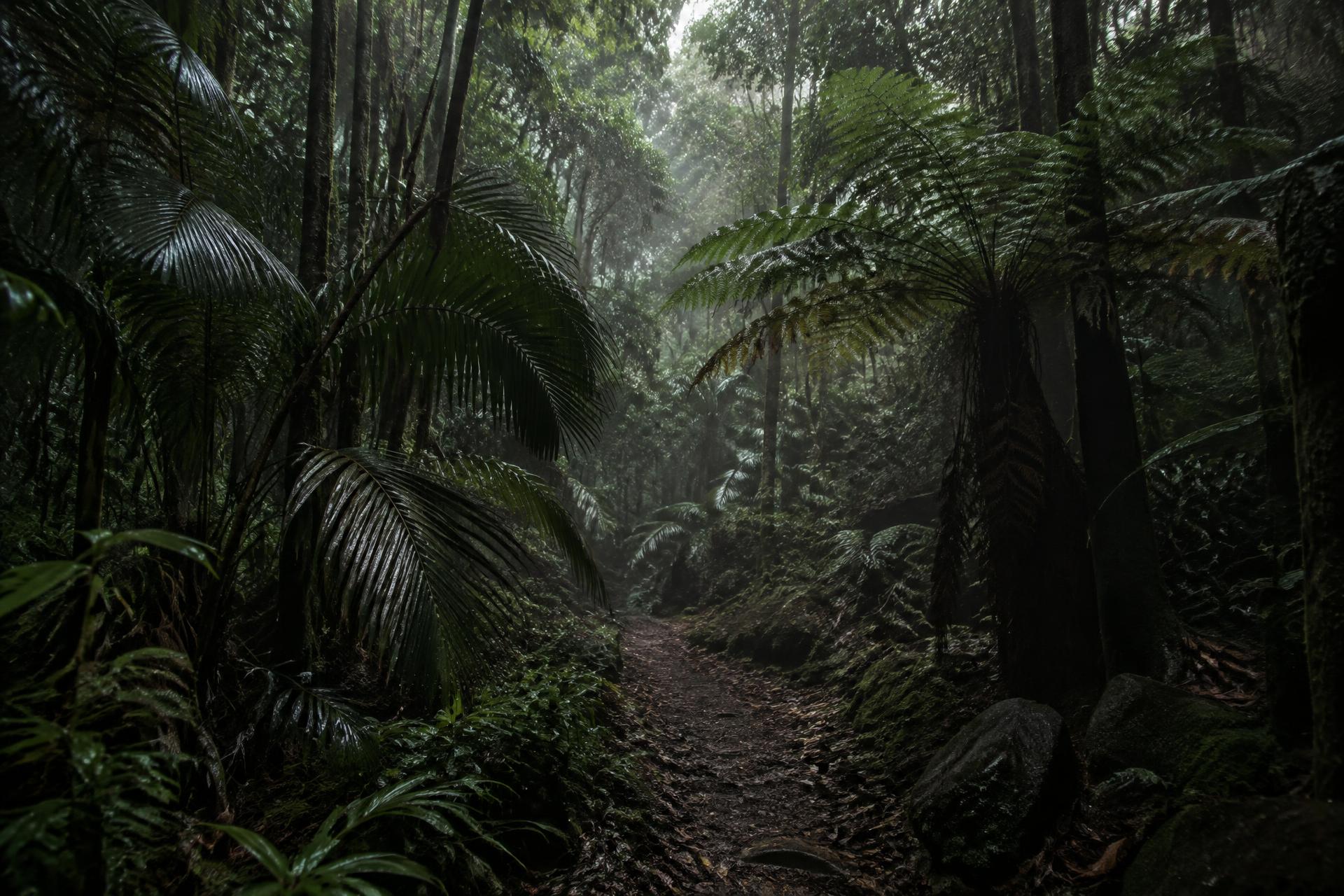 Rainforest path on the Central Coast